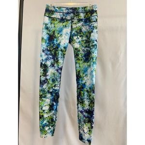 ATHLETA Blue/Green Mid-Rise Leggings, Gently Used, Size M.